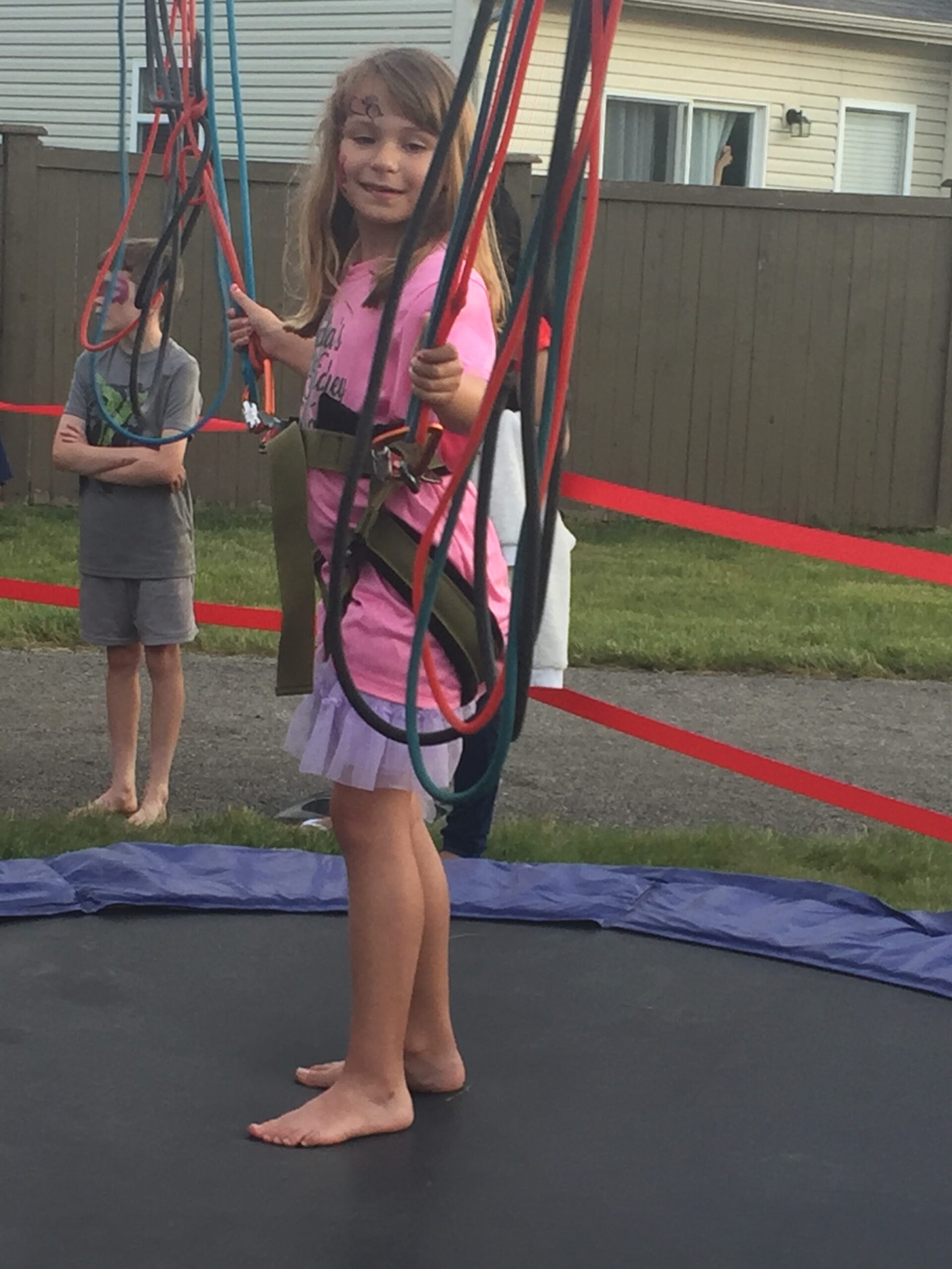 Lydia doing some bungee jumping at one of her fundraising events