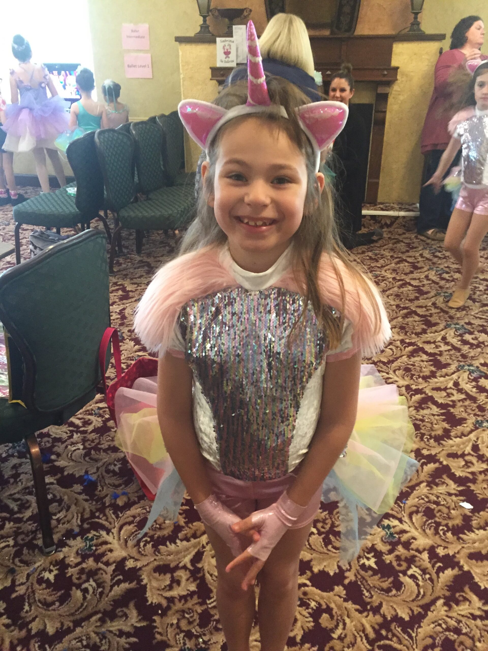 Lydia ready for dance recital