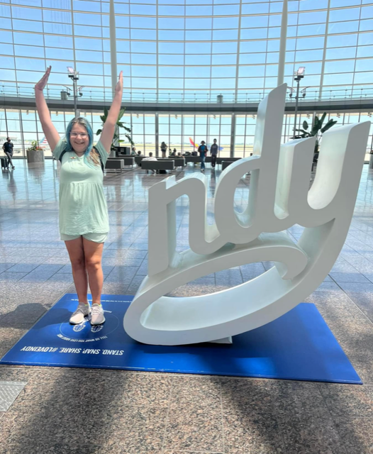 Lydia at the Airport